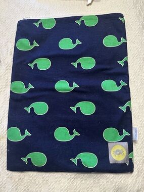 Itzy Ritzy Whale Watching Blue Wet Bag Zipper Pouch Coastal “Travel Happens"